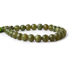 Idocrase Beads Faceted Round, 8.25" length, 7-8mm diameter, 25 pieces - The Bead Traders