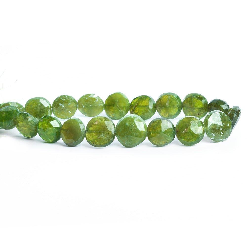 Idocrase Faceted Coin Beads 8 inch 18 pieces - The Bead Traders