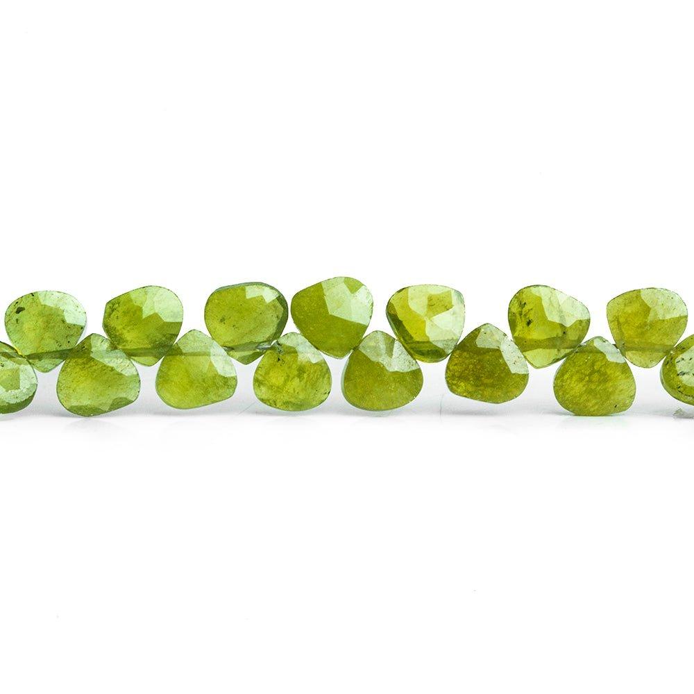 Idocrase Faceted Heart Beads 6 inch 50 pieces - The Bead Traders