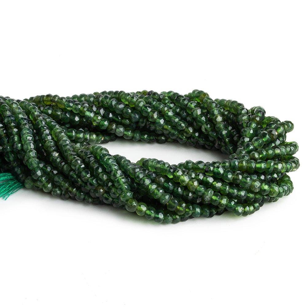 Idocrase Hand Cut Faceted Rondelle Beads 12 inch 100 pieces - The Bead Traders