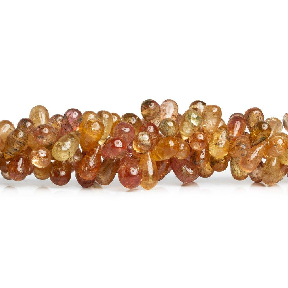 Imperial Topaz Plain Teardrop Beads 8 inch 70 pieces - The Bead Traders