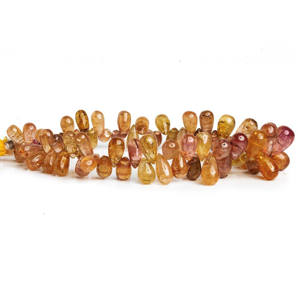 Imperial Topaz Plain Teardrop Beads 8 inch 70 pieces - The Bead Traders
