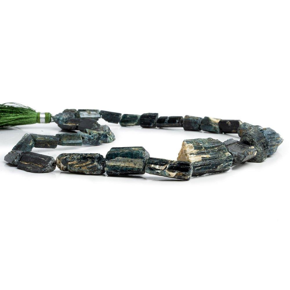 Indicolite Tourmaline Natural Crystal Beads 15 inch 30 pieces - The Bead Traders