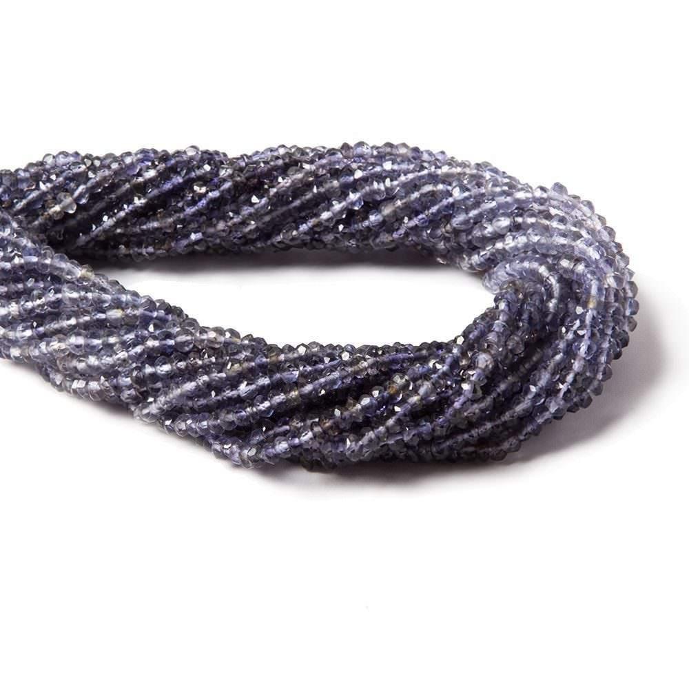 Iolite Beads Shaded Faceted Rondelle Beads - The Bead Traders