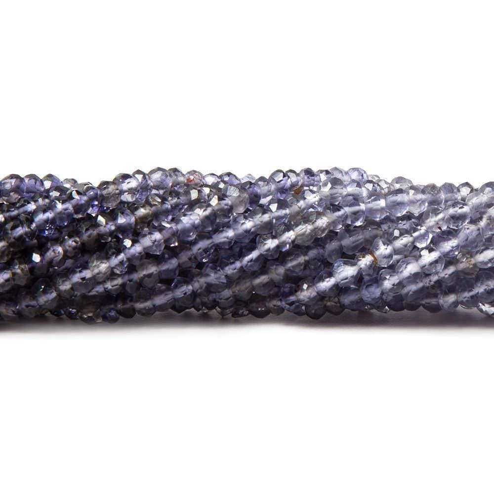 Iolite Beads Shaded Faceted Rondelle Beads - The Bead Traders