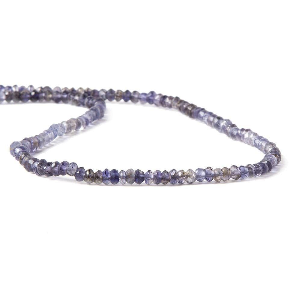 Iolite Beads Shaded Faceted Rondelle Beads - The Bead Traders