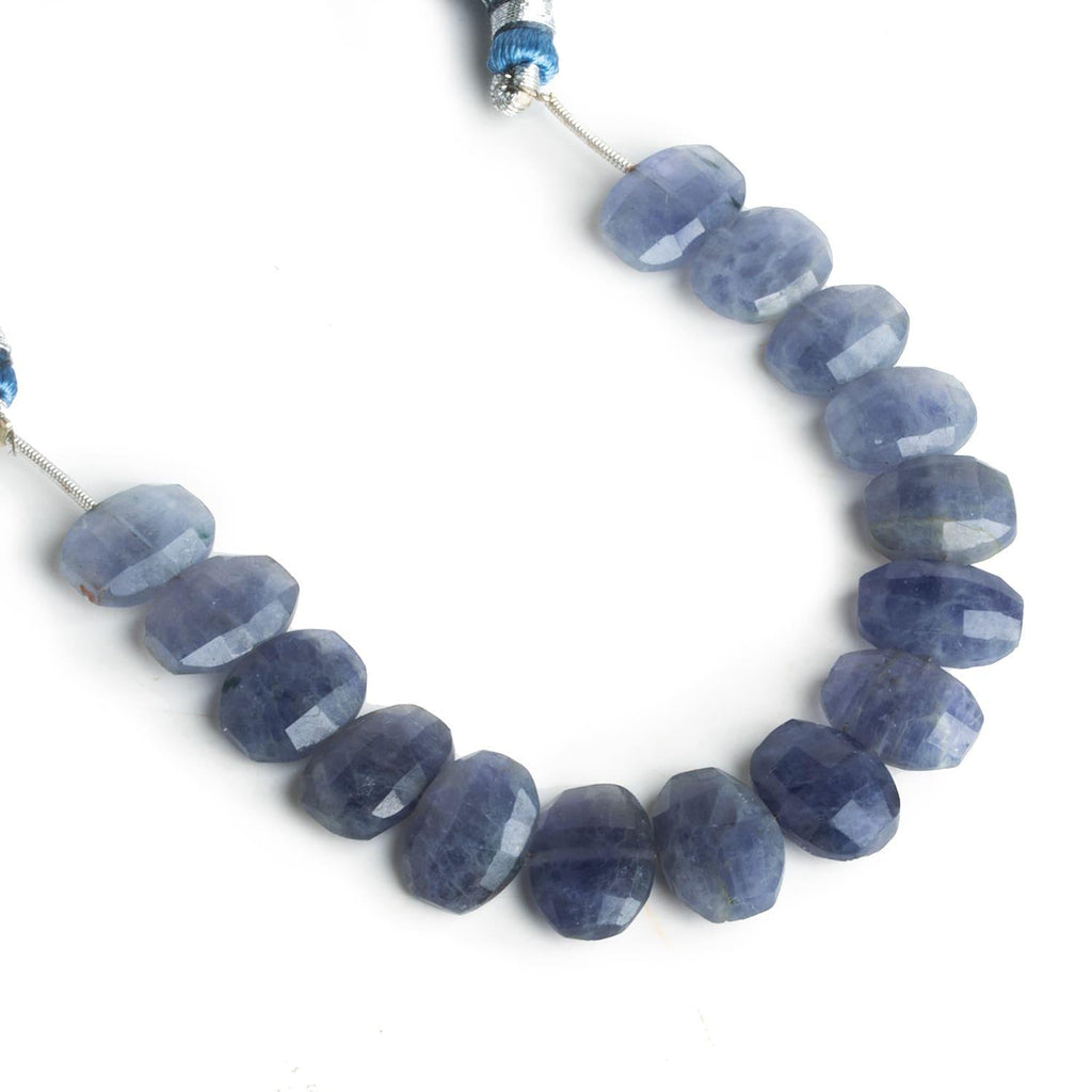 Iolite Faceted Cushions 5.5 inch 16 beads - The Bead Traders