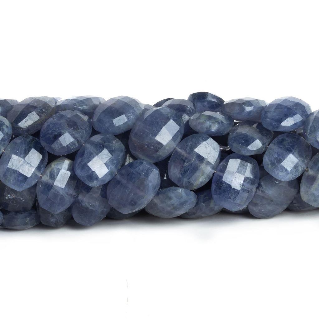 Iolite Faceted Cushions 5.5 inch 16 beads - The Bead Traders
