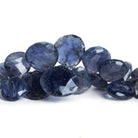 Iolite Faceted Heart Beads 8 inch 43 pieces - The Bead Traders
