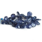 Iolite Faceted Heart Beads 8 inch 43 pieces - The Bead Traders