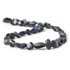 Iolite faceted nuggets side & straight drilled 16 inch 45 beads 7x7-14x8mm - The Bead Traders
