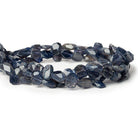 Iolite faceted nuggets side & straight drilled 16 inch 45 beads 7x7-14x8mm - The Bead Traders