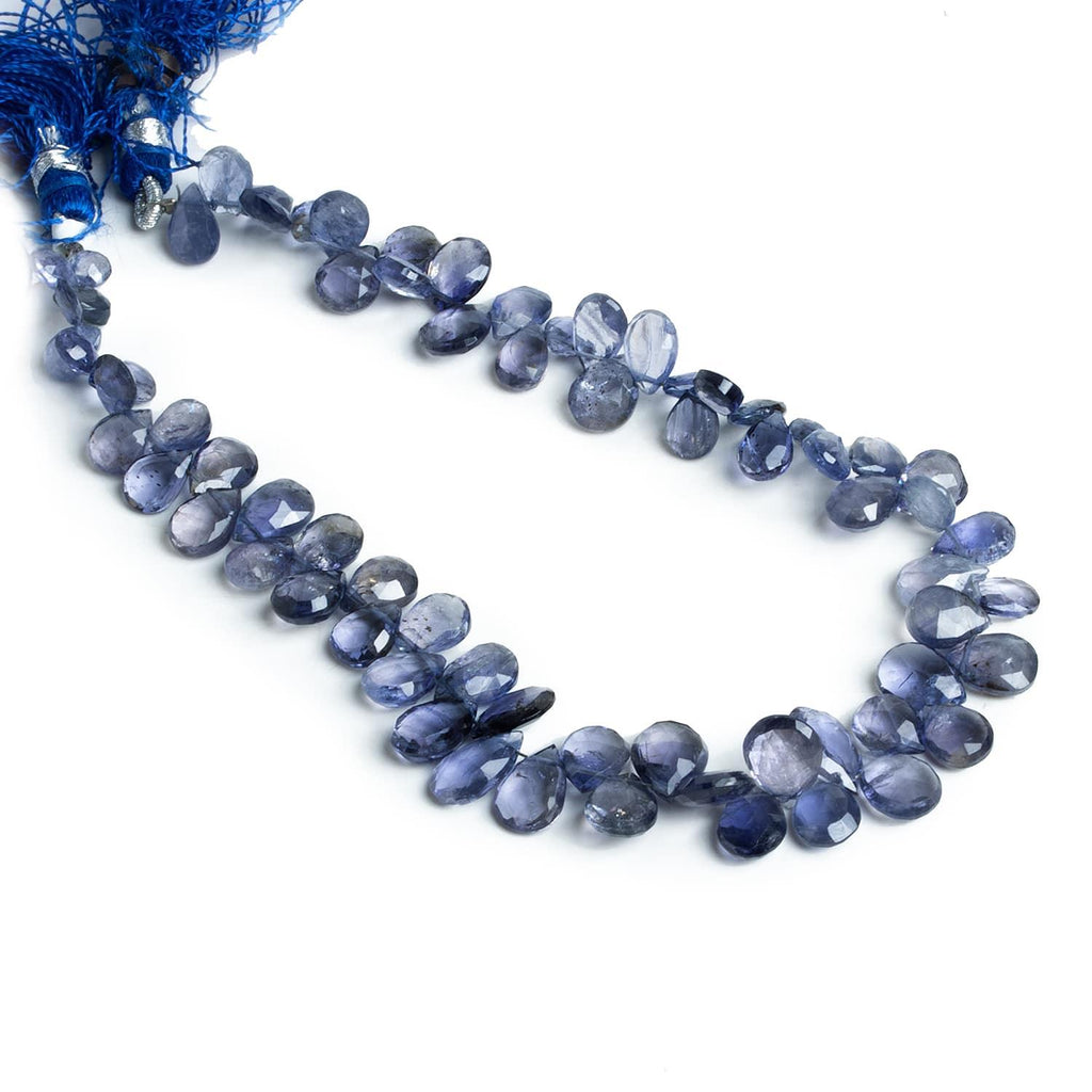 Iolite Faceted Pear Beads 9 inch 70 pieces - The Bead Traders