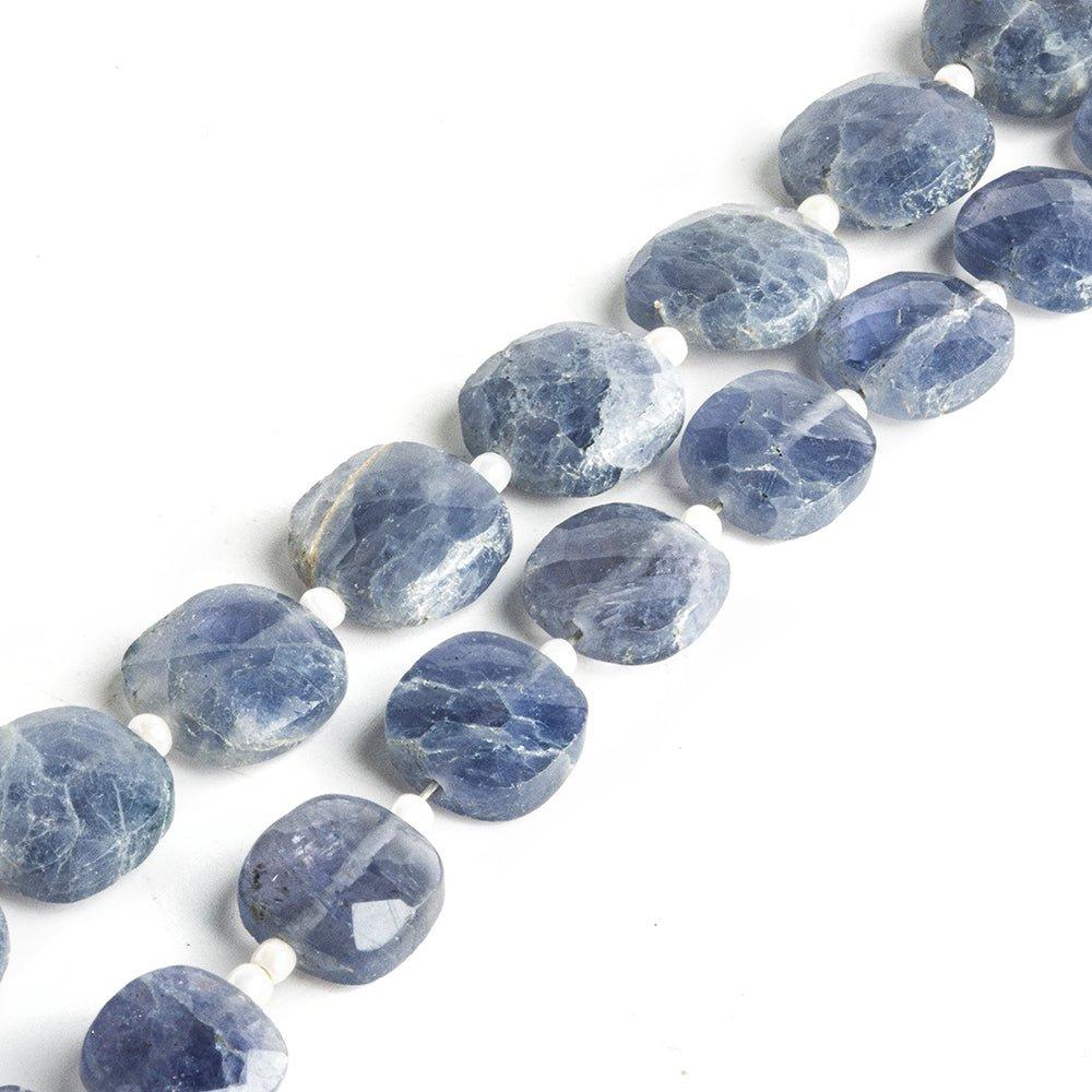 Iolite Faceted Pillows - Lot of 2 - The Bead Traders