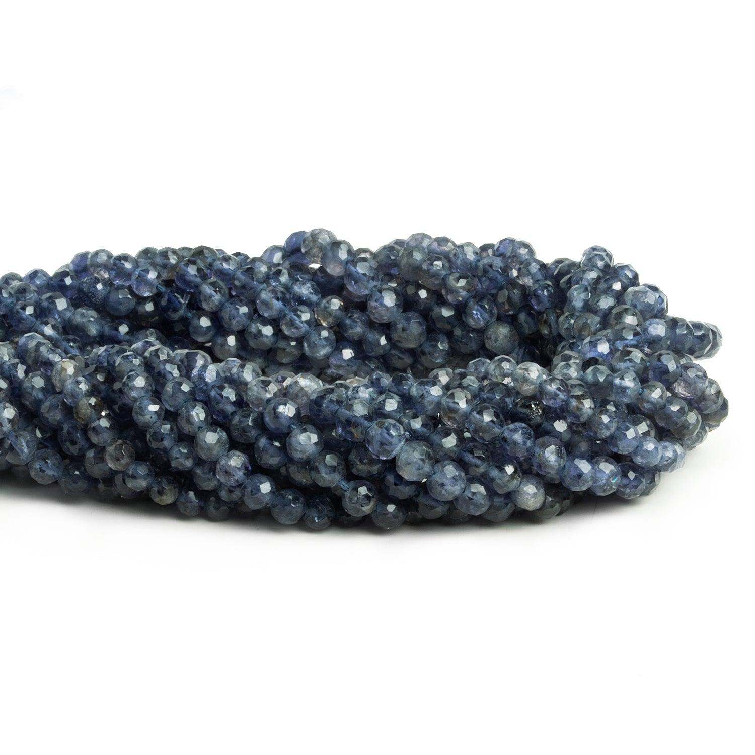 Iolite Hand Cut Faceted Rounds 15 inch 90 pieces - The Bead Traders