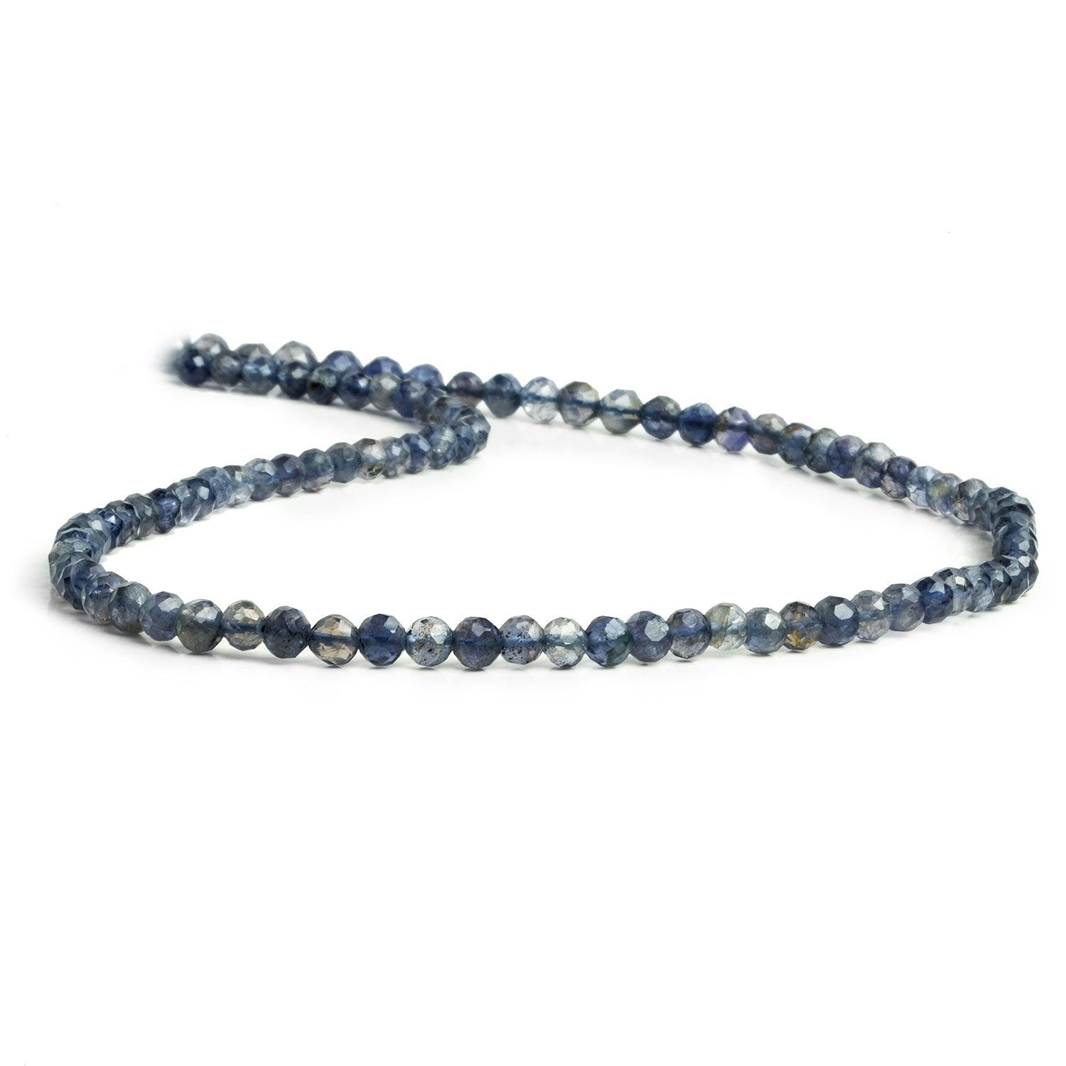 Iolite Hand Cut Faceted Rounds 15 inch 90 pieces - The Bead Traders