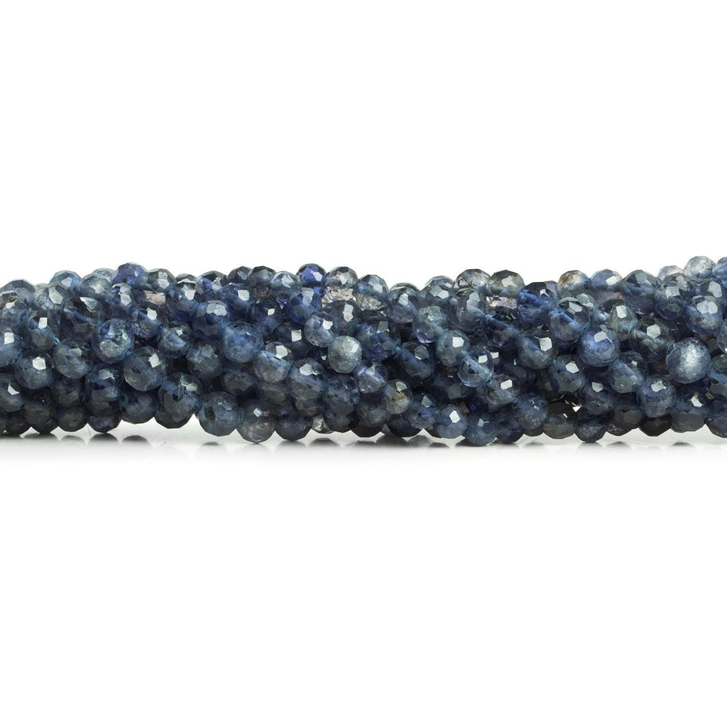 Iolite Hand Cut Faceted Rounds 15 inch 90 pieces - The Bead Traders
