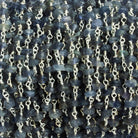 Iolite Tumbled Rondelle Silver Chain 38 pieces - The Bead Traders