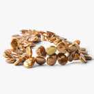 Iridescent Copper Freshwater Pearls Top Drilled Flat Pears - The Bead Traders