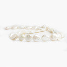 Iridescent Off White Coin Freshwater Pearl 16 inch 28 pieces 10-11 mm - The Bead Traders