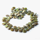 Iridescent Sage Freshwater Pearls Top Drilled Flat Pears - The Bead Traders