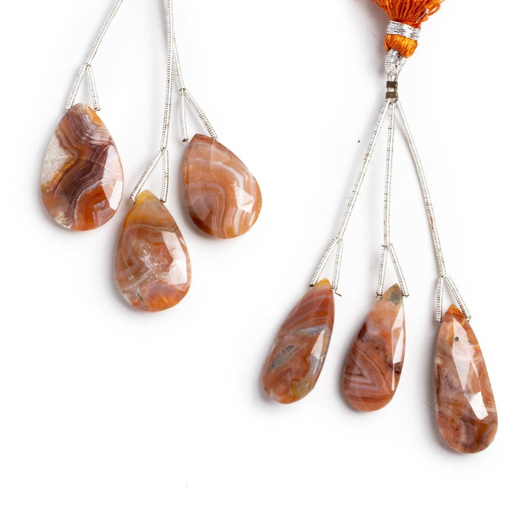 Jasper Faceted Pear Focal Bead 3 Pieces - The Bead Traders