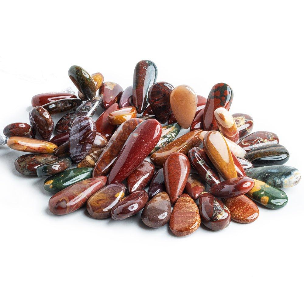 Jasper Plain Pear Beads 8 inch 55 pieces - The Bead Traders
