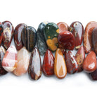 Jasper Plain Pear Beads 8 inch 55 pieces - The Bead Traders