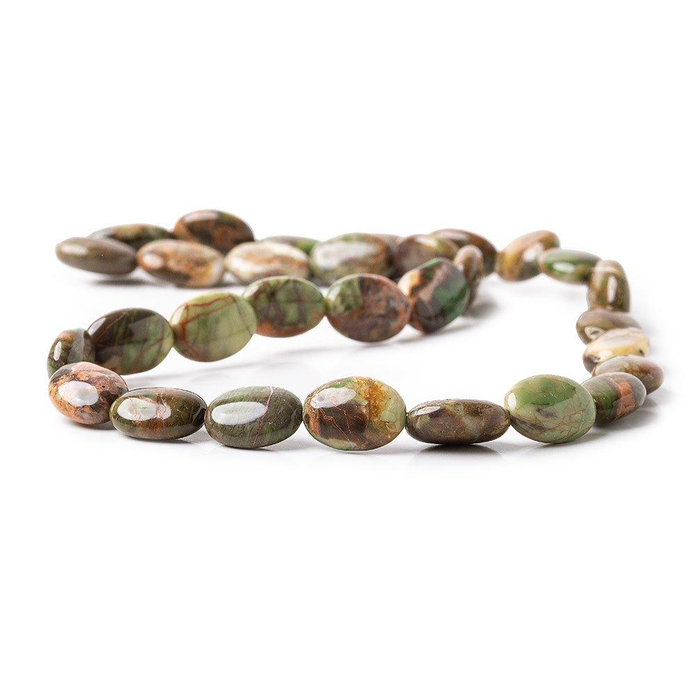 Jungle Agate Beads Plain 10-13mm Ovals 16 inch strand - The Bead Traders