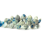 K2 Azurite Granite "K2 Jasper" faceted pillow beads 8 inch 25 beads 12x12mm - The Bead Traders