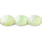 Key Lime Chalcedony Beads Faceted Straight Drilled 18mm Ovals - The Bead Traders