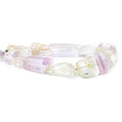 Kunzite faceted nugget beads 8 inch 12 beads 13x11x9-23x12x8mm - The Bead Traders