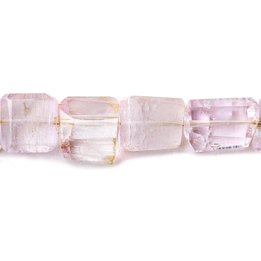 Kunzite straight drilled angular faceted nuggets 8 inch 12 beads 10x9x7mm - 22x11x7mm - The Bead Traders