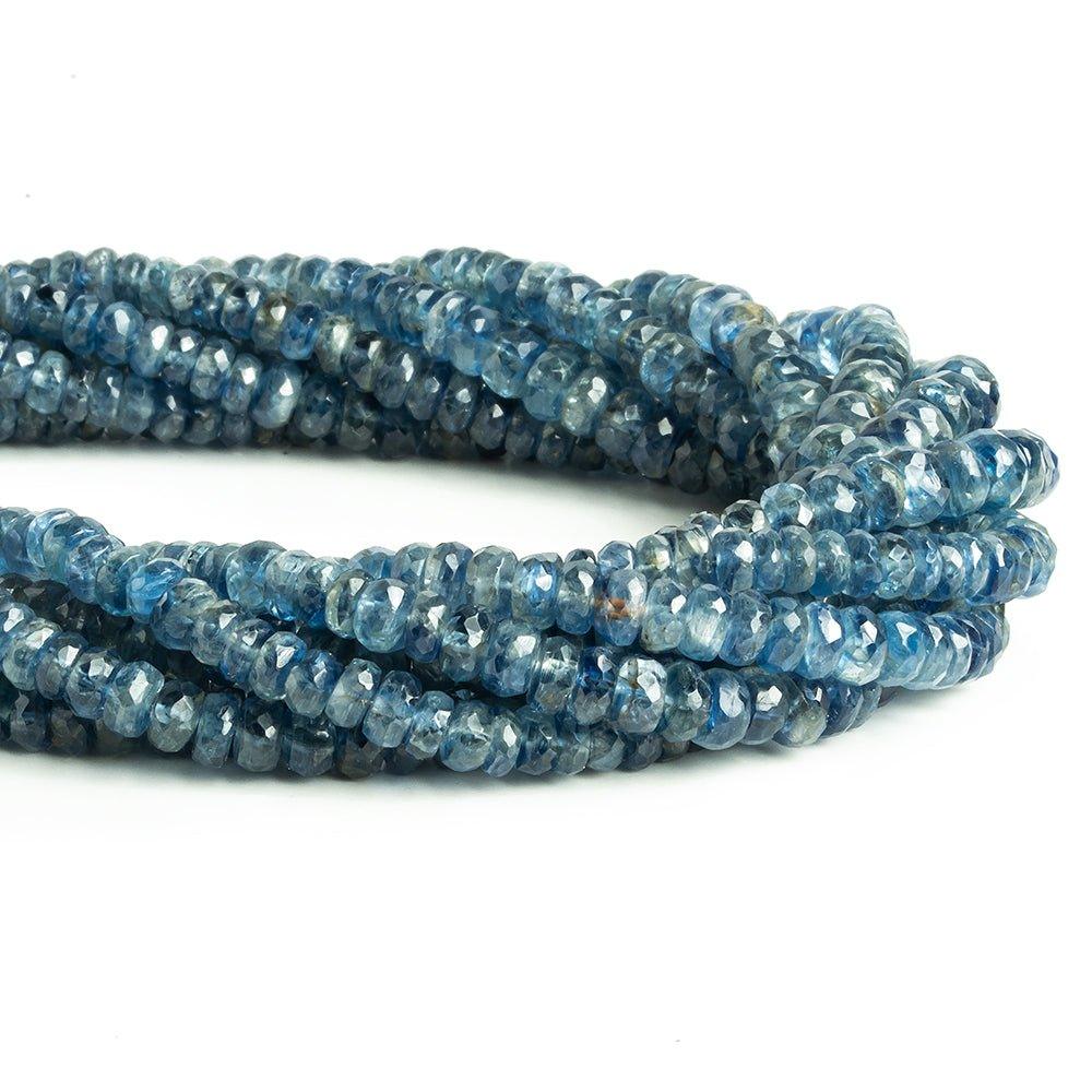 Kyanite Faceted Rondelle Beads 16 inch 170 pieces - The Bead Traders