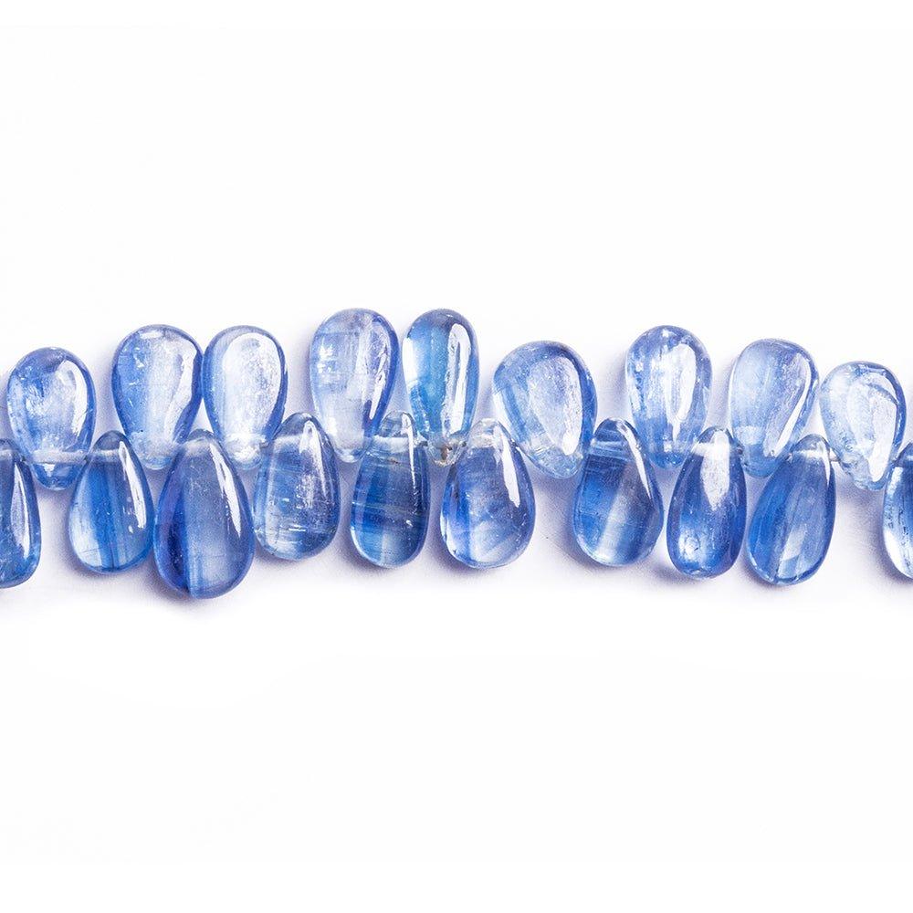 Kyanite Plain Pear Beads 8 inch 59 pieces - The Bead Traders