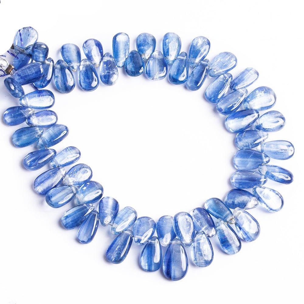 Kyanite Plain Pear Beads 8 inch 59 pieces - The Bead Traders