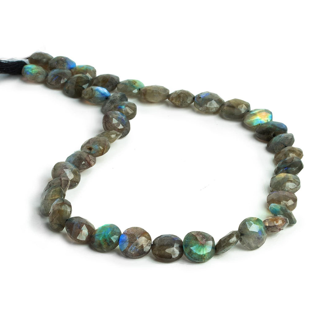 Labradorite Faceted Coins 14 inch 38 beads - The Bead Traders