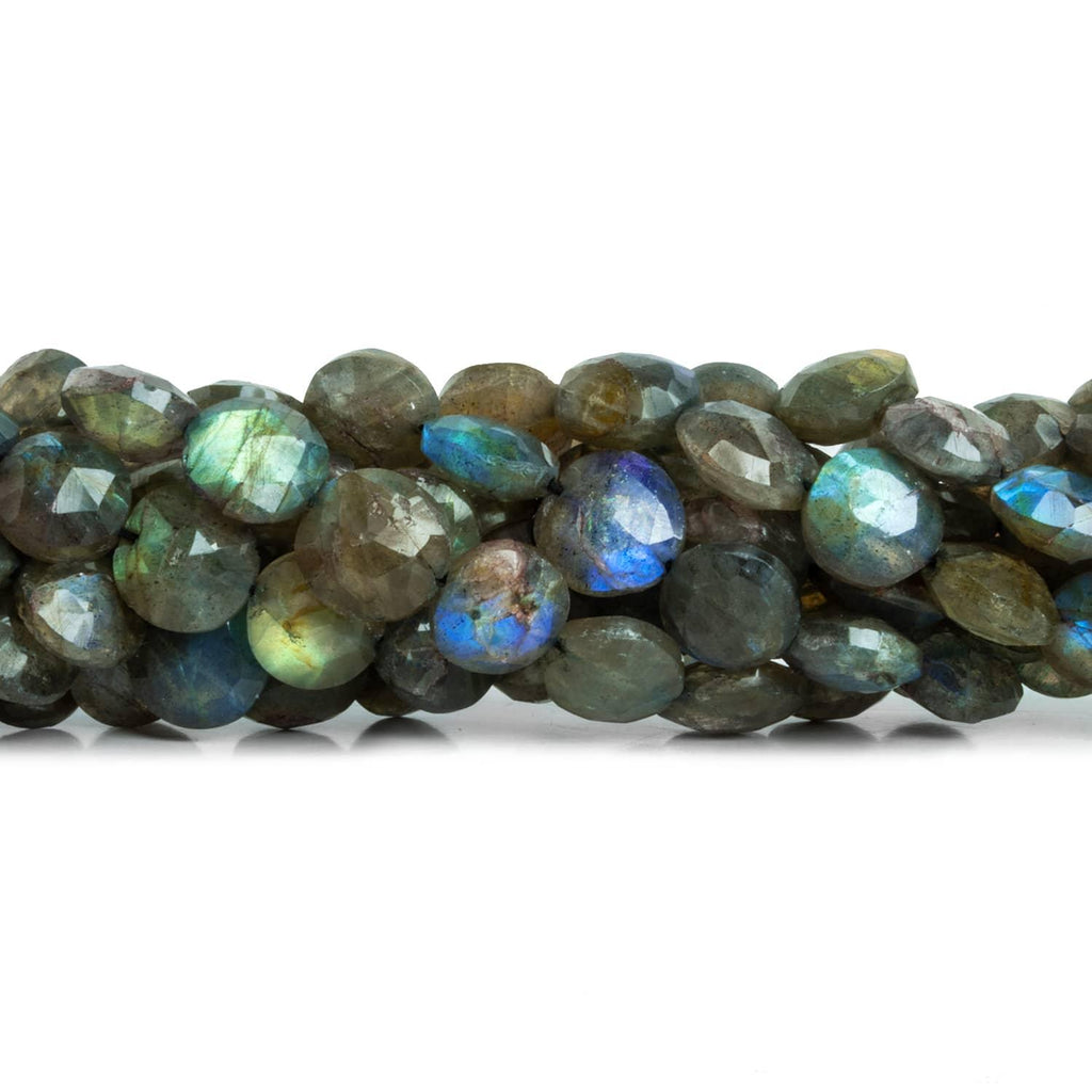 Labradorite Faceted Coins 14 inch 38 beads - The Bead Traders