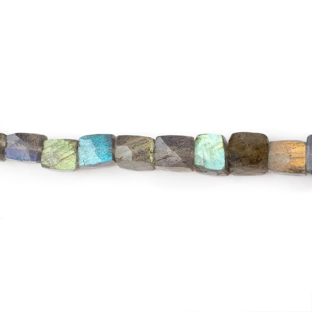 Labradorite Faceted Cube Beads 40 pieces 8 inch - The Bead Traders