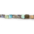 Labradorite Faceted Cube Beads 40 pieces 8 inch - The Bead Traders