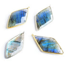 Labradorite Faceted Kite Pendants - Lot of 4 - The Bead Traders