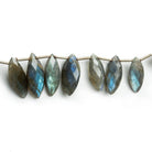 Labradorite Faceted Marquise Beads 7 inch 19 pieces - The Bead Traders