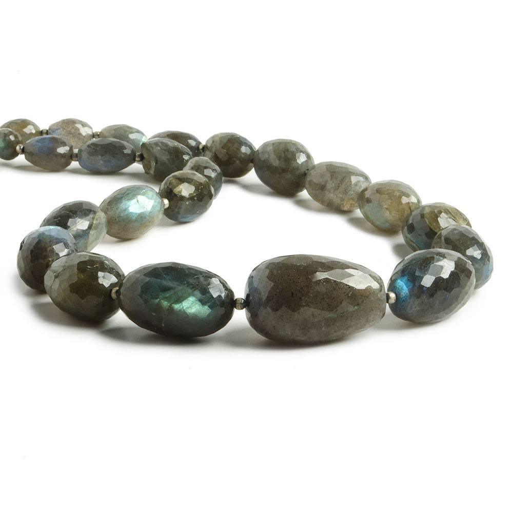 Labradorite faceted nugget beads 16 inch 21 pieces - The Bead Traders