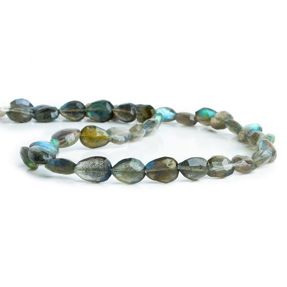 Labradorite Faceted Oval Beads 12 inch 35 pieces - The Bead Traders