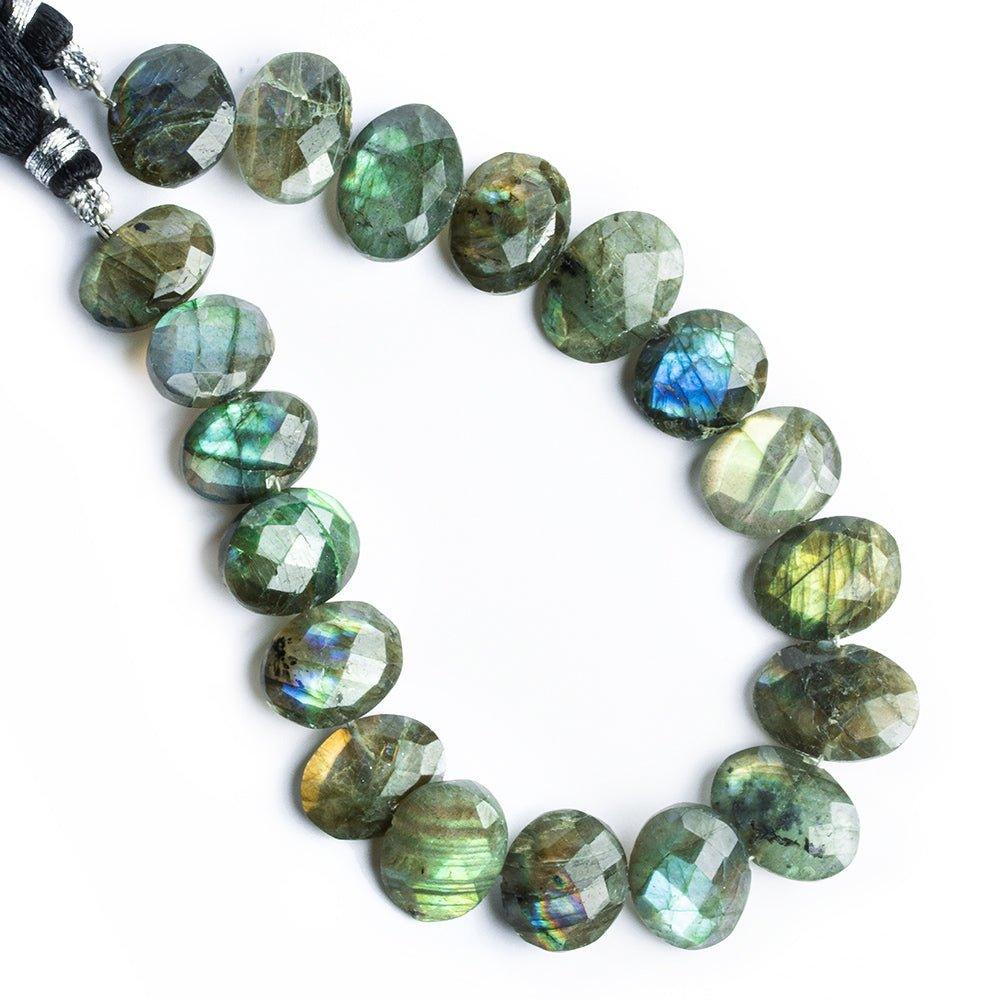 Labradorite Faceted Oval Beads 8 inch 19 pieces - The Bead Traders