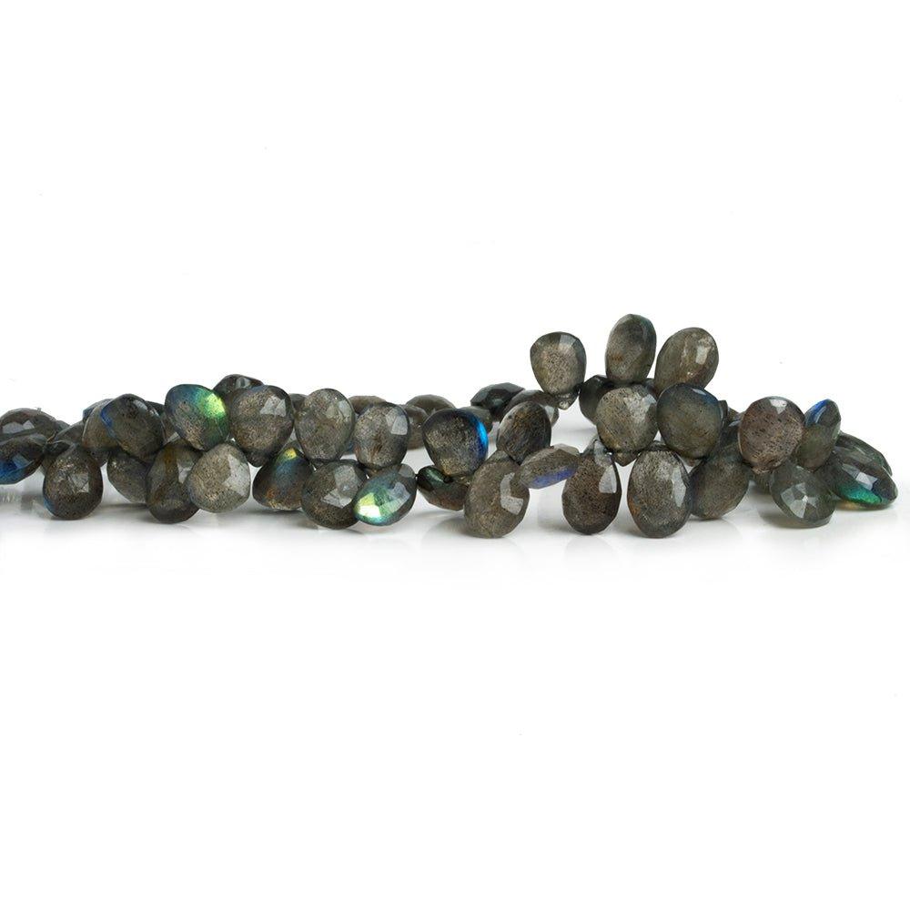 Labradorite Faceted Pear Beads 9 inch 55 pieces - The Bead Traders