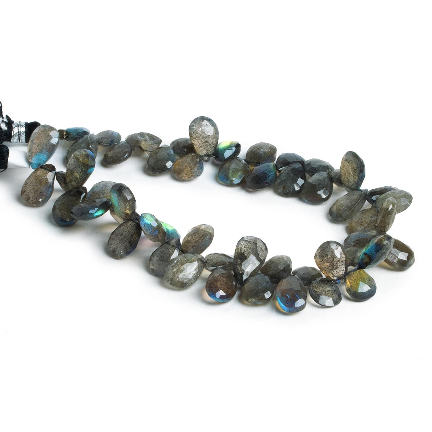 Labradorite Faceted Pears 7 inch 45 pieces - The Bead Traders