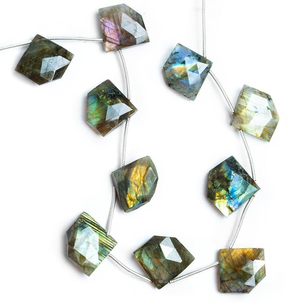 Labradorite Faceted Pentagon Beads 8 inch 10 pieces - The Bead Traders