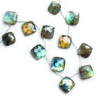 Labradorite Faceted Pillow Beads 8 inch 12 pieces - The Bead Traders