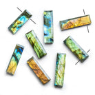 Labradorite Faceted Rectangle Bar Bead 1 Piece - The Bead Traders